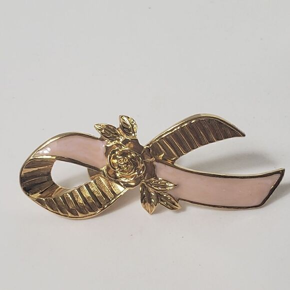 VINTAGE AVON Breast Cancer Awareness Ribbon Pin - Picture 4 of 5